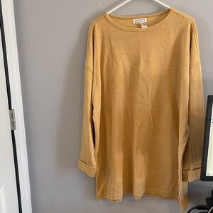 Women's Mustard Crew Neck Sweater